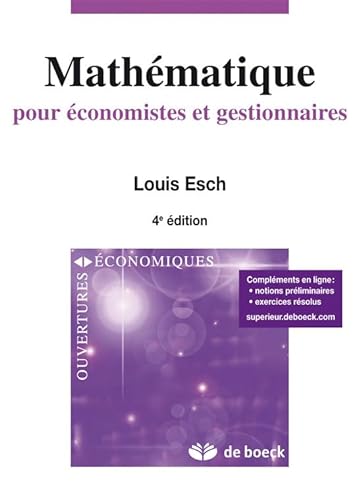 Beispielbild fr Mathmatique : Pour conomistes et gestionnaires zum Verkauf von medimops