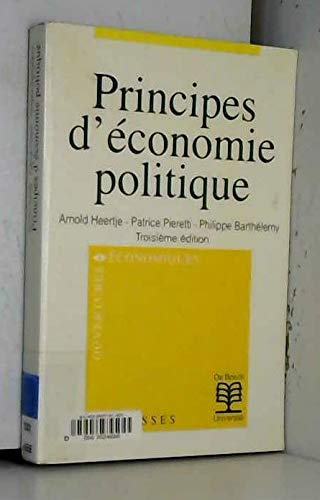 Beispielbild fr Principes d'conomie politique, 3e dition zum Verkauf von Ammareal