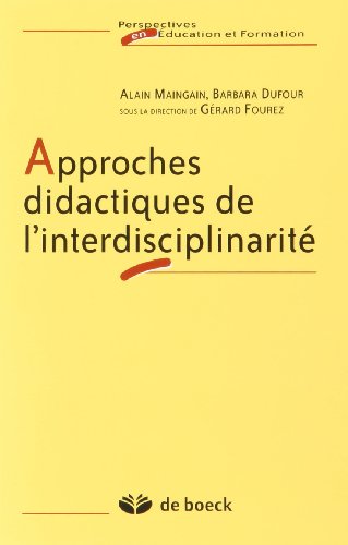 9782804138394: Approches didactiques de l'interdisciplinarit