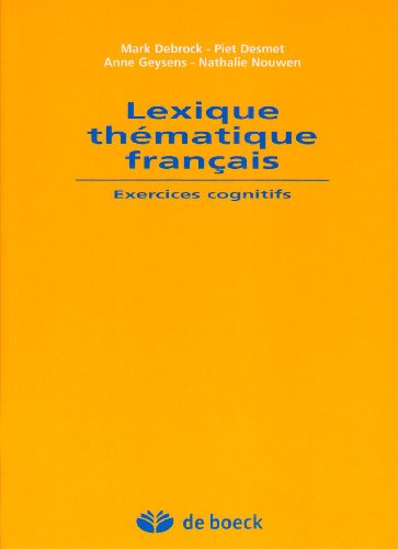 Stock image for Lexique th matique français (Langues vivantes) for sale by Stephen White Books