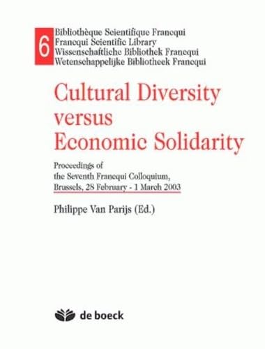 Cultural diversity versus economic solidarity (9782804146603) by Van Parijs, Philippe