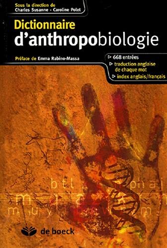 Beispielbild fr Dictionnaire d'anthropobiologie zum Verkauf von Ammareal