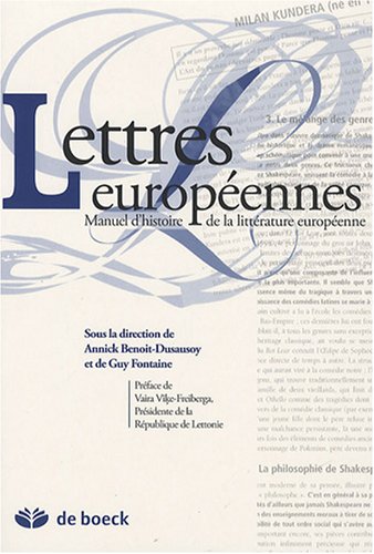 9782804148614: Lettres europennes: Manuel d'histoire de la littrature europenne