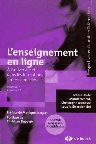 Immagine stock per L'enseignement en ligne: A l'universit� et dans les formations professionnelles Pourquoi ? Comment ?