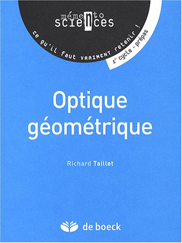 Beispielbild fr Optique gomtrique zum Verkauf von medimops