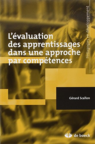 Stock image for L'valuation des apprentissages dans une approche par comptences. for sale by medimops