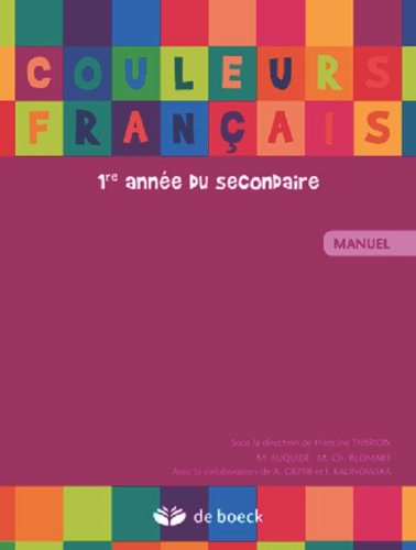 couleurs francais 1 - manuel