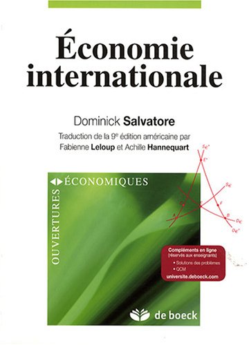 Beispielbild fr Economie internationale zum Verkauf von Ammareal