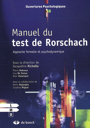 Beispielbild fr Manuel du test de Rorschach : Approche formelle et psychodynamique zum Verkauf von medimops
