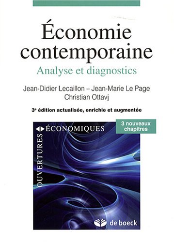 9782804159559: Economie contemporaine: Analyse et diagnostics