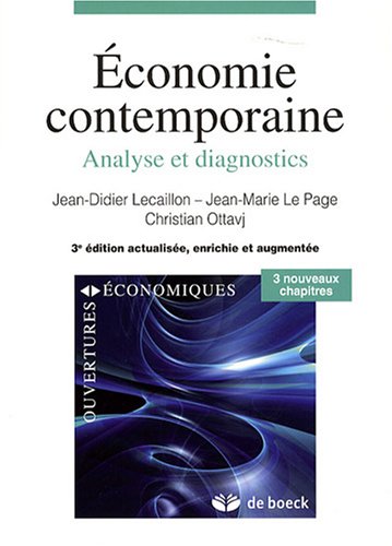 9782804159559: Economie contemporaine : Analyse et diagnostics