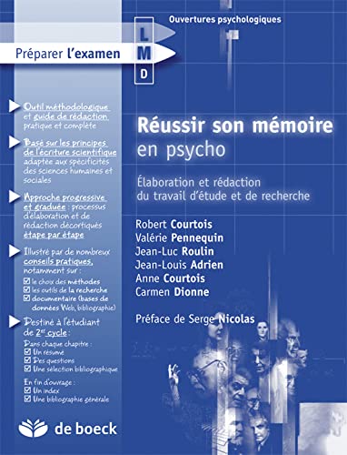 Stock image for Russir son mmoire en psycho - Travail d'tudes et de recherche en sciences humaines et sociales for sale by Ammareal