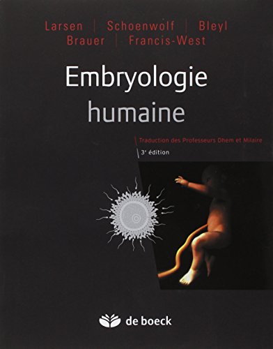 Beispielbild fr Embryologie humaine zum Verkauf von Ammareal