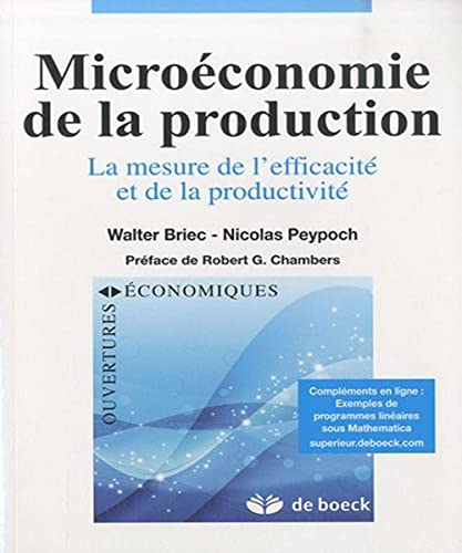 9782804161835: Microconomie de la production: La mesure de l'efficacit et de la productivit