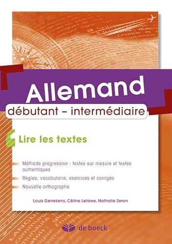 9782804162368: Allemand dbutant-intermdiaire: Lire les textes