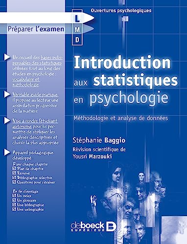 9782804162672: Introduction aux statistiques en psychologie: Mthodologie et analyse de donnes