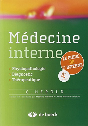 Beispielbild fr M decine Interne: Du Diagnostique   La Th rapeutique (French Edition) zum Verkauf von Wizard Books