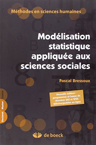 9782804163648: Modlisation statistique applique aux sciences sociales (Mthodes en sciences humaines)