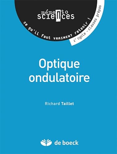 Beispielbild fr Optique ondulatoire zum Verkauf von Gallix