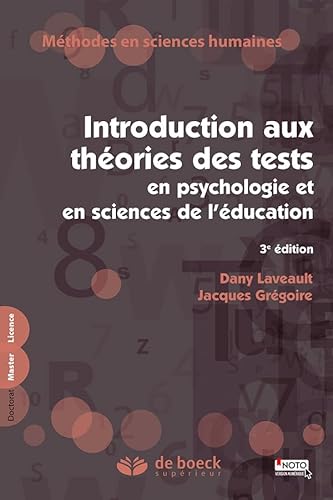9782804170752: Introduction aux thories des tests en psychologie et sciences de l'ducation