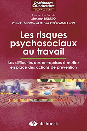 Beispielbild fr Les risques psychosociaux au travail : Les difficults des entreprises  mettre en place des actions de prvention zum Verkauf von medimops