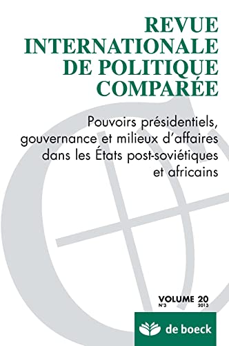 Beispielbild fr REVUE INTERNATIONALE DE POLITQUE COMPAREE 2013/3 VOLUME 20 zum Verkauf von Buchpark