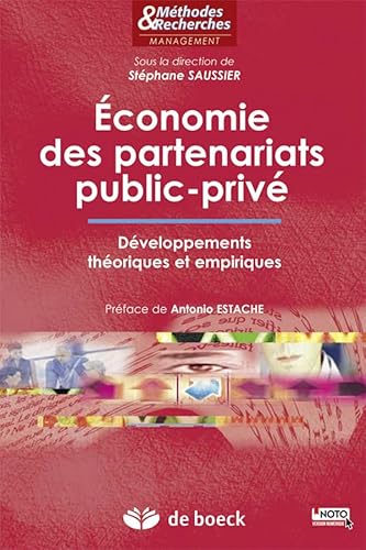 9782804190149: conomie des partenariats public-priv: Dveloppements thoriques et empiriques