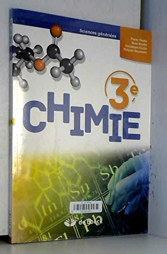 9782804192662: Chimie 3e sciences gnrales