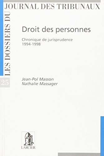 9782804407018: Droit des personnes.: Chronique de jurisprudence