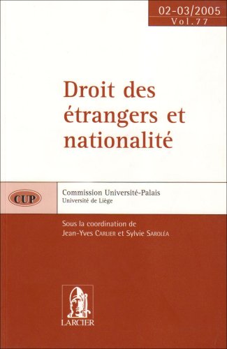 Stock image for Droit des  trangers et nationalit for sale by Le Monde de Kamlia