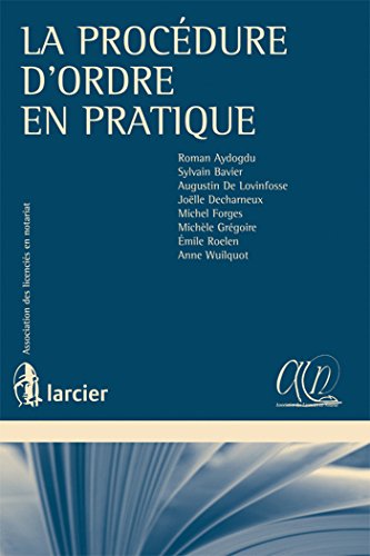 9782804459963: La procdure d'ordre en pratique