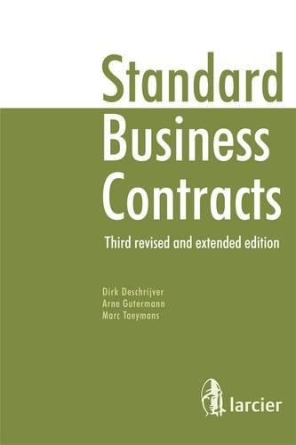 9782804461041: Standard Business Contracts: Third revised and extended edition, with boilerplates (CD-Rom included)
