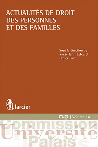 Stock image for Actualits de droit des personnes et des familles [Broch] Leleu, Yves-henri et Pire, Didier for sale by BIBLIO-NET