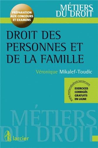 Beispielbild fr Droit des personnes et la famille zum Verkauf von Ammareal