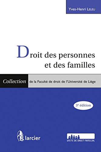 Stock image for Droit des personnes et des familles Leleu, Yves-Henri for sale by BIBLIO-NET
