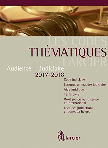 Stock image for Code thmatique - Audience - Judiciaire 2017-2018:  jour au 1er septembre 2017 for sale by medimops