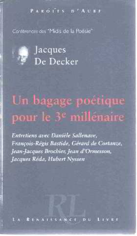 Beispielbild fr Un bagage potique pour le 3e millnaire zum Verkauf von medimops