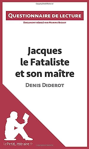 Beispielbild fr Jacques le Fataliste et son matre de Denis Diderot: Questionnaire de lecture (French Edition) zum Verkauf von Books Unplugged