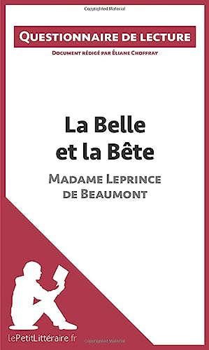 9782806260741: La Belle et la Bte de Madame Leprince de Beaumont: Questionnaire de lecture
