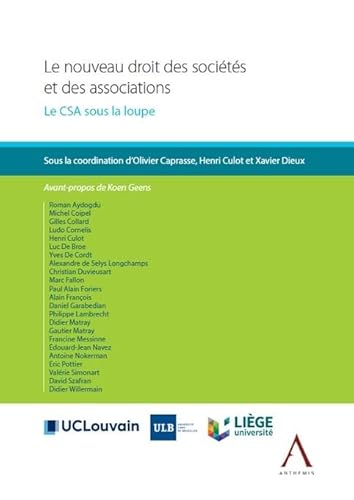 9782807205888: Le nouveau droit des socits et des associations: Le CSA sous la loupe