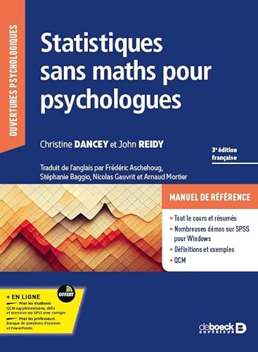 Imagen de archivo de Statistiques sans maths pour psychologues: SPSS pour Windows - QCM et exercices corrigs a la venta por medimops