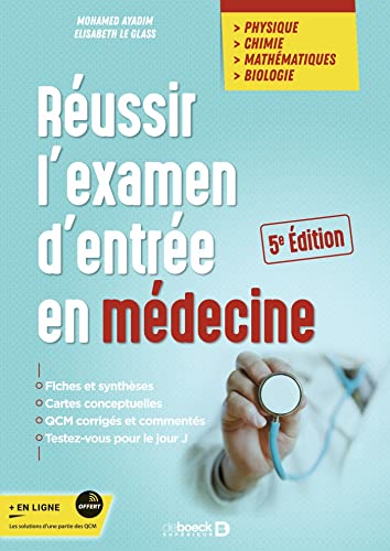 Beispielbild fr Russir l'examen d'entre en mdecine: Physique Chimie Mathmatiques Biologie zum Verkauf von medimops