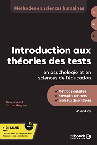 Beispielbild fr Introduction aux thories des tests en psychologie et en sciences de l'ducation [Broch] Laveault, Dany et Grgoire, Jacques zum Verkauf von BIBLIO-NET