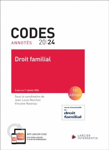 Beispielbild fr codes annots : Droit familial : A jour au 1er janvier 2024 (dition 2024) zum Verkauf von Chapitre.com : livres et presse ancienne