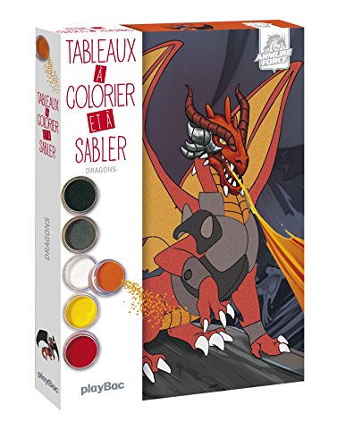 9782809656831: Animal style - Carte  sabler Dragons: Coffret avec 8 pots de sable de couleur et 1 petite pique