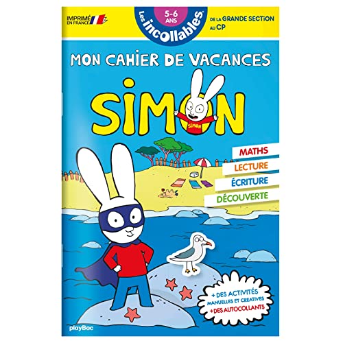 9782809679649: Cahier de vacances Simon - Les incollables - Grande Section au CP - 5/6 ans