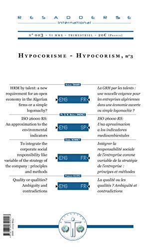 Imagen de archivo de Resaddersse international : hypocorisme-hypocorism n3 Collectif a la venta por BIBLIO-NET