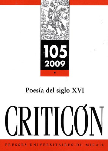 Criticon No 105 Poesia del siglo XVI
