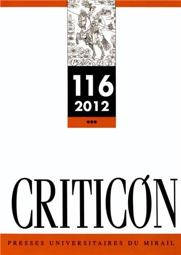 Imagen de archivo de CRITICON 116 [Broch] a la venta por BIBLIO-NET