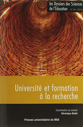 Beispielbild fr Les Dossiers des sciences de l'education No 34 Universite et for zum Verkauf von Librairie La Canopee. Inc.